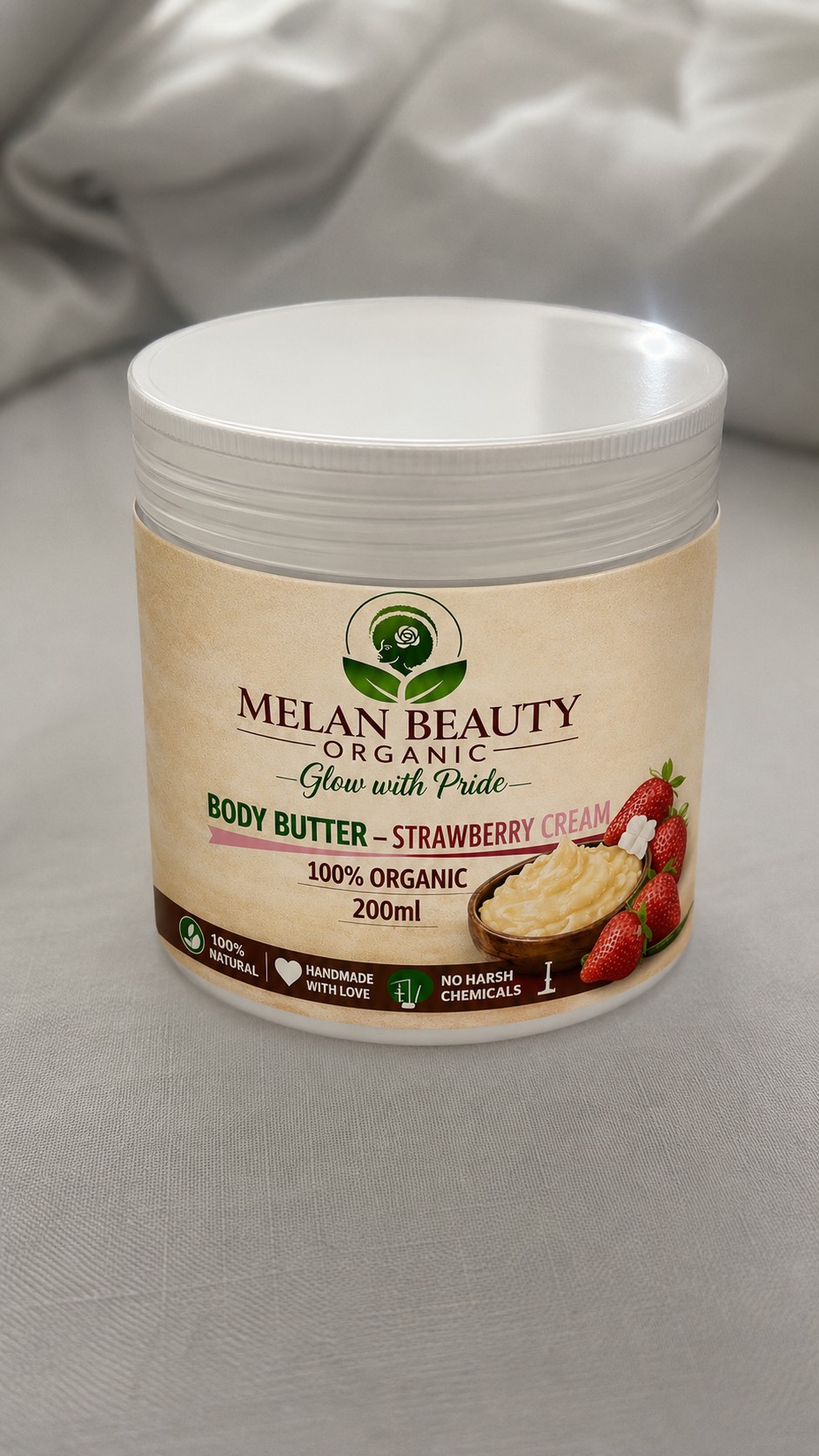 Organic Body Butter – Strawberry - Image 3